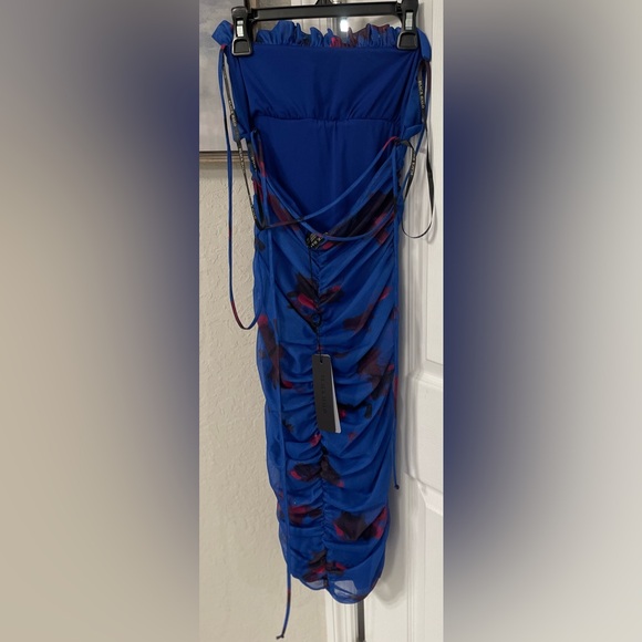 Black Halo Women’s Azra Floral Ruffle Trim Knee-length Sheath Dress-NWT-Sz 0/XS- - Picture 2 of 15